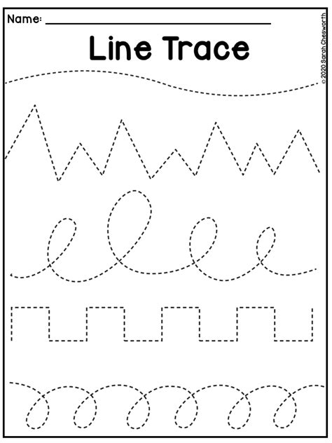 Printable preschool tracing worksheets